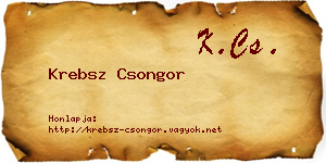 Krebsz Csongor névjegykártya