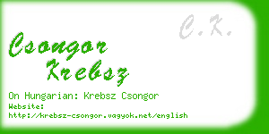 csongor krebsz business card